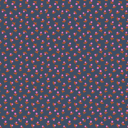 Moda Ruby Star Society Fabrics Catnap Alexia Abegg Tiny Tulips Smoke Black