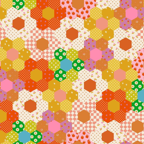 Moda Ruby Star Society Fabrics Catnap Alexia Abegg Grandmas Flower Garden Hexagon Blocks Verdant