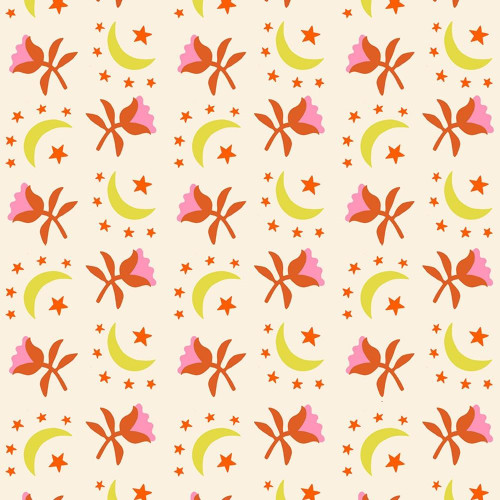 Moda Ruby Star Society Fabrics Catnap Alexia Abegg Moon Stars Flowers Natural Natural