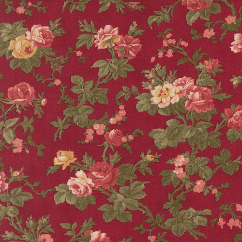 Moda Fabrics Ambiance 3 Sisters Rose Red Rose Garden Florals