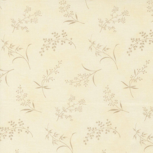 Moda Fabrics Ambiance 3 Sisters Porcelain Silver Natural Silhouettes Florals