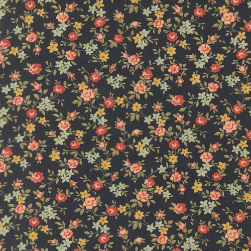 Moda Fabrics Ambiance 3 Sisters Midnight Blue Sweet Roses Small Floral