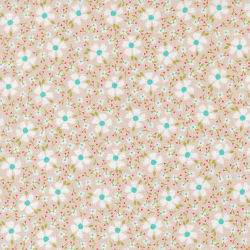 Moda Fabrics In The Garden Corey Yoder Stone Natural Bloom and Blossom Florals