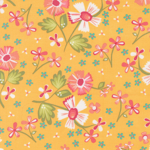 Moda Fabrics In The Garden Corey Yoder Goldenrod Yellow Garden Flowers Florals
