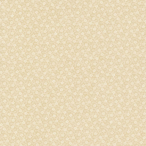 Moda Fabrics Bluebirds Nest Kansas Troubles Quilters Tan Tonal White on White Flowering Vine