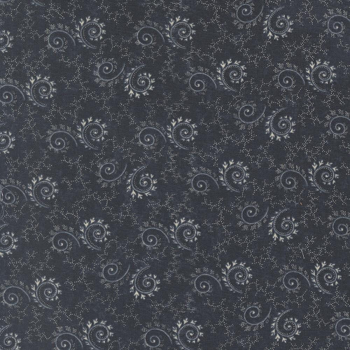 Moda Fabrics Bluebirds Nest Kansas Troubles Quilters Blue Blue Swirls Twirls
