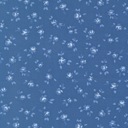 Moda Fabrics Blueprint Camille Roskelley Sea Blue Grace Small Floral