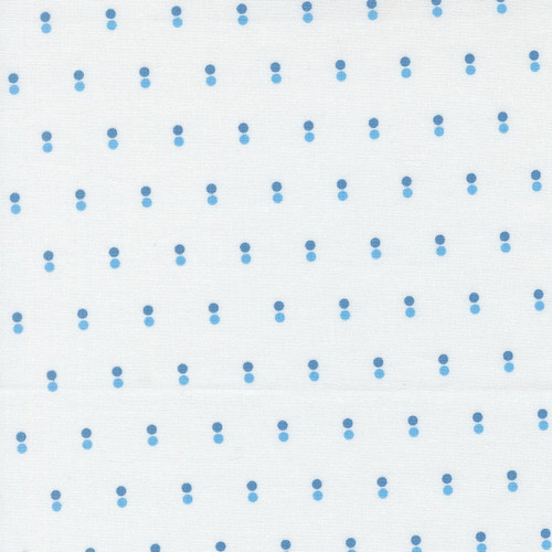 Moda Fabrics Blueprint Camille Roskelley White Harbor Blue Dots Dots