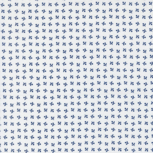 Moda Fabrics Blueprint Camille Roskelley White Navy Blue Somerset