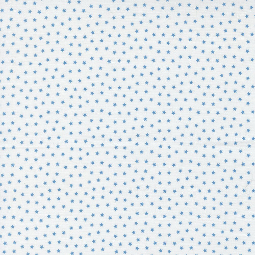 Moda Fabrics Blueprint Camille Roskelley White Blue Starlight Stars
