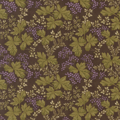 Moda Fabrics Collections Essence Howard Marcus Soil Brown English Ivy Flower Berries