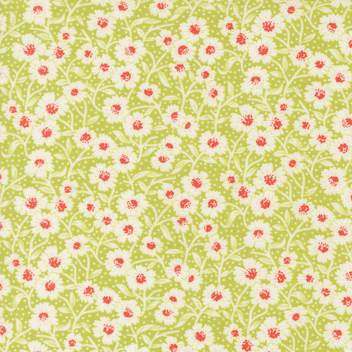 Moda Fabrics Rosie Fig Tree Co Picnic Bloom Floral Green Apple Green