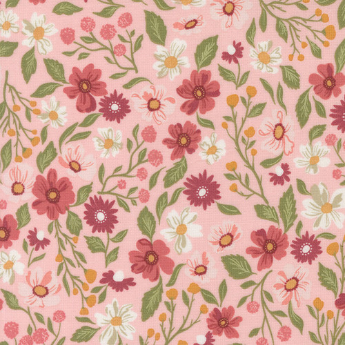 Moda Fabrics Wild Honey Lella Boutique Carnation Pink Wildflower Dance Florals