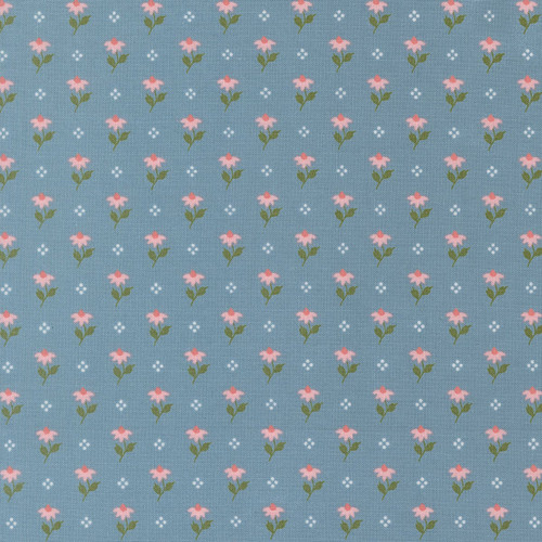 Moda Fabrics Wild Honey Lella Boutique Sky Blue Bumbling Posies Small Floral