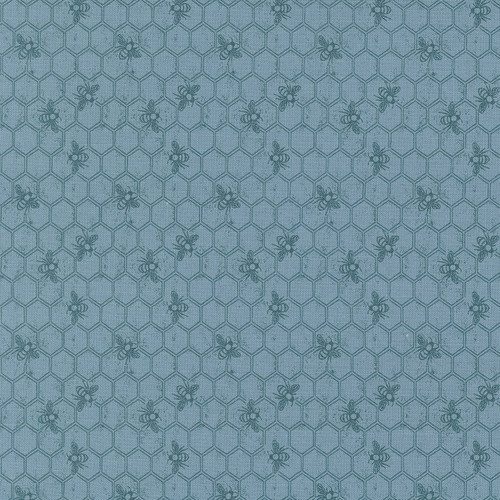 Moda Fabrics Wild Honey Lella Boutique Sky Blue Honeycomb Bees Blender