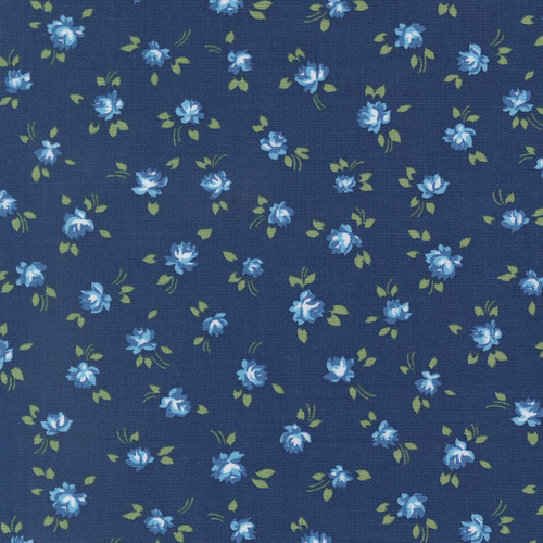 Moda Fabrics Blueprint Camille Roskelley Navy Blue Grace Small Floral