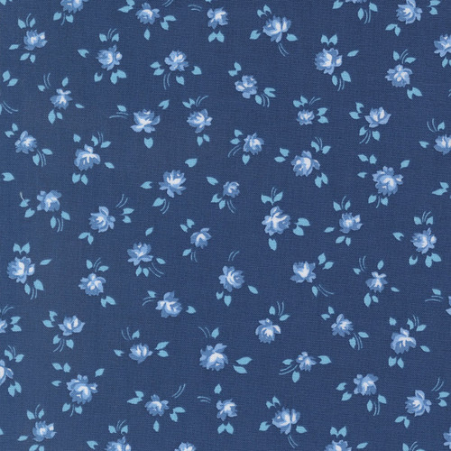 Moda Fabrics Blueprint Camille Roskelley Navy Tonal Blue Grace Small Floral