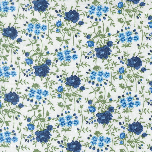 Moda Fabrics Blueprint Camille Roskelley White Multi Bloomsbury Florals