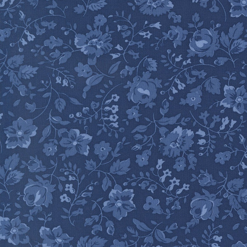 Moda Fabrics Blueprint Camille Roskelley Navy Blue Vineyard Florals