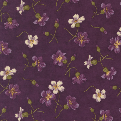 Moda Fabrics Collections Essence Howard Marcus Plum Purple Plums Florals
