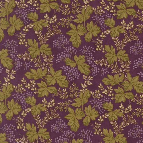 Moda Fabrics Collections Essence Howard Marcus Plum Purple English Ivy Flower Berries