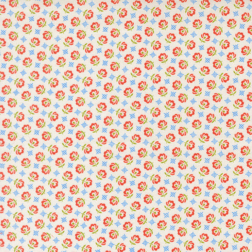 Moda Fabrics Rosie Fig Tree Co Tiny Prairie Tossed Flowers Whipped Cream