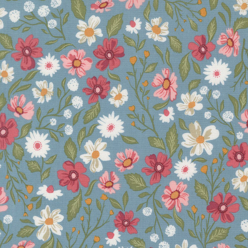 Moda Fabrics Wild Honey Lella Boutique Sky Blue Wildflower Dance Florals