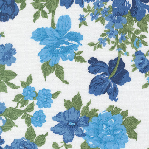 Moda Fabrics Blueprint Camille Roskelley White Multi Heirloom Florals