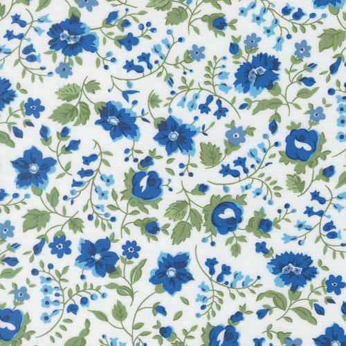 Moda Fabrics Blueprint Camille Roskelley White Multi Vineyard Florals