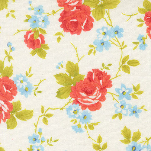 Moda Fabrics Rosie Fig Tree Co Country Roses Whipped Cream
