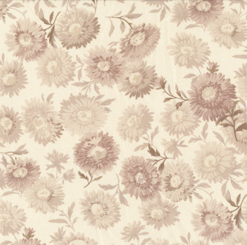 Andover Fabrics Chrysanthemum  by Laundry Basket Quilts 108 Inch Wide Quilt Back Floral Dove Grey