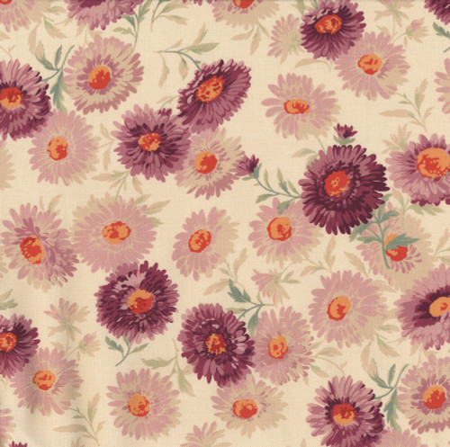Andover Fabrics Chrysanthemum  by Laundry Basket Quilts 108 Inch Wide Quilt Back Floral Lilac Purple