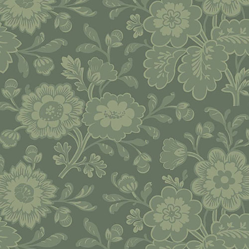 Andover Fabrics Always and Forever by Renee Nanneman Teal Green Canopy Flowers
