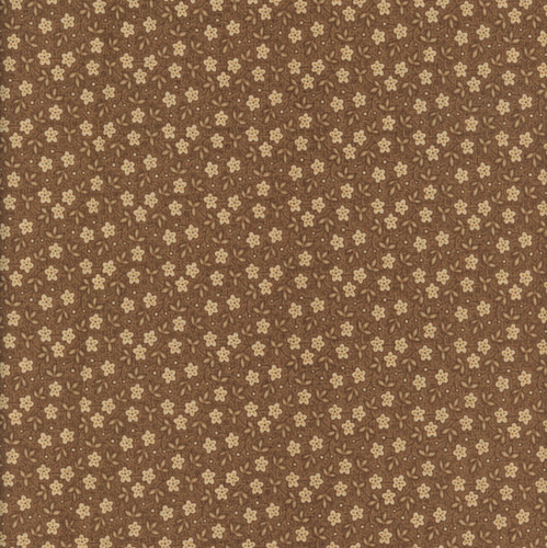 Andover Fabrics Always and Forever by Renee Nanneman Coffee Brown Flower Blossoms