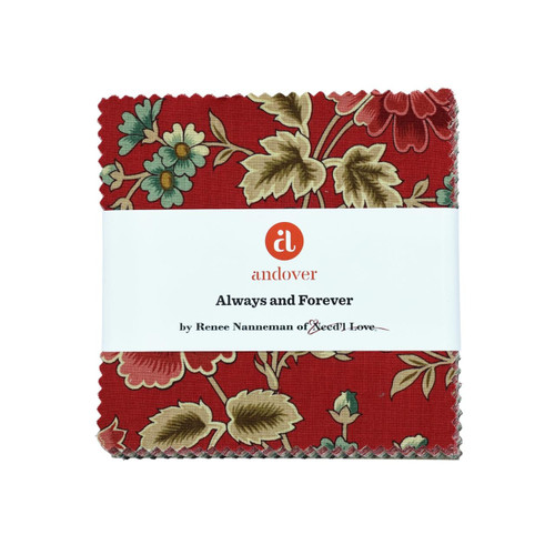 Andover Fabrics Always and Forever by Renee Nanneman Charm Squares 42 Five Inch Squares