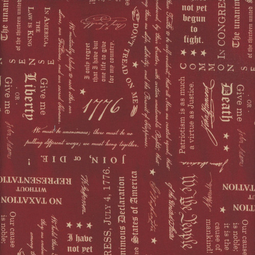 Studio E Fabrics United We Stand Red Patriotic Quotes