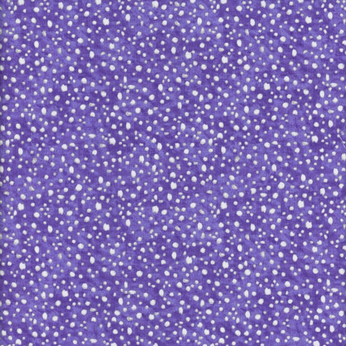 Wilmington Prints Connect The Dots Essentials Polka Dots Purple, fabric with white polka dots on a purple background.