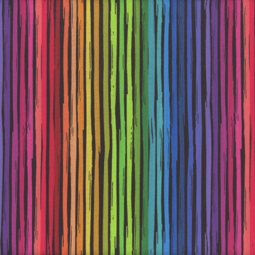 Timeless Treasures Fabrics Petal Power Multi Stripes Brite