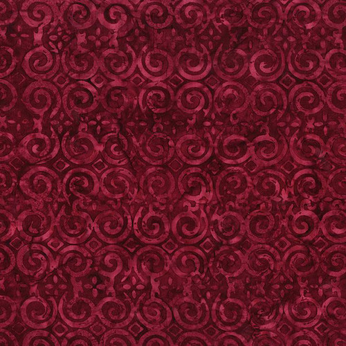 Timeless Treasures Fabrics Apple Basket Tonga Batiks Wallpaper Merlot