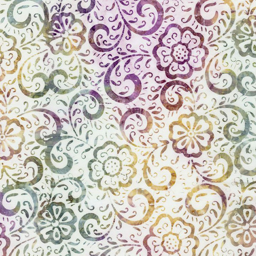 Timeless Treasures Fabrics Apple Basket Tonga Batiks Fiesta Flower Vanilla