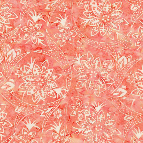 Timeless Treasures Fabrics Apple Basket Tonga Batiks Holiday Apricot