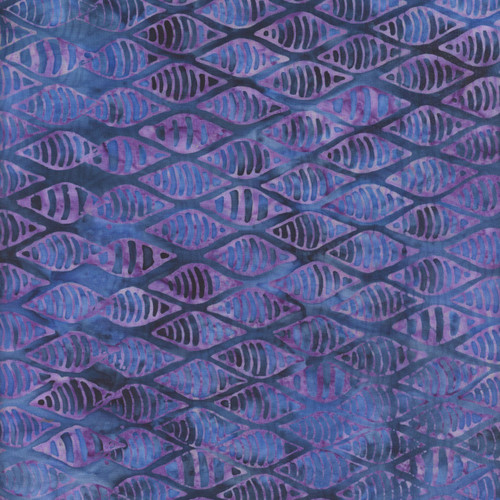 Timeless Treasures Fabrics Lilac Tonga Batiks Conch Shells Violet