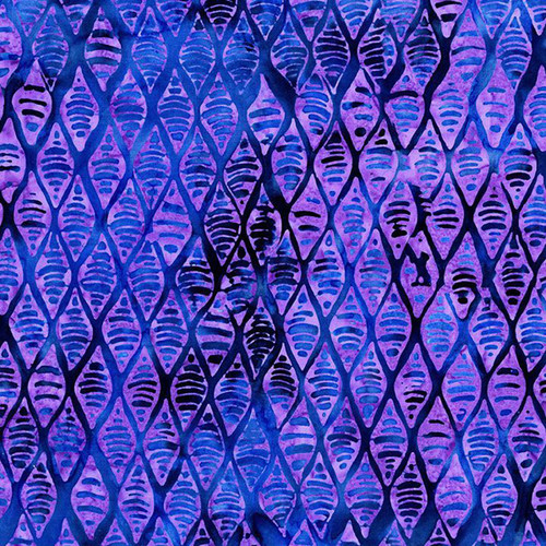 Timeless Treasures Fabrics Lilac Tonga Batiks Conch Shells Violet