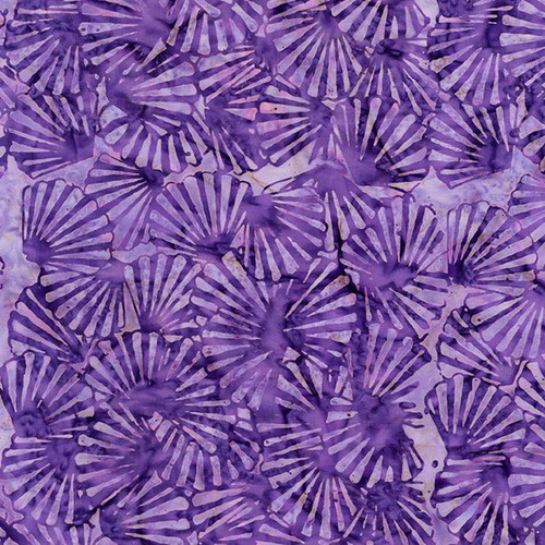 Timeless Treasures Fabrics Lilac Tonga Batiks Japanese Fan Orchid