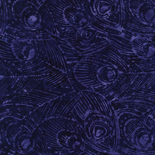 Timeless Treasures Fabrics Lilac Tonga Batiks Peacoack Feathers Crocus