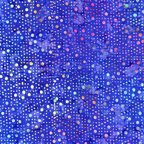 Timeless Treasures Fabrics Lilac Tonga Batiks Dancing Techno Dots Iris