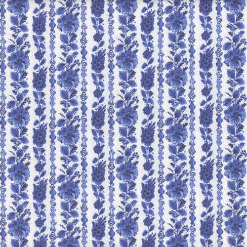 Windham Fabrics China Blue Whistler Studios White Garden Rows