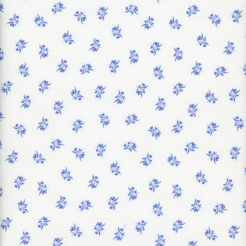 Windham Fabrics China Blue Whistler Studios White Fleurette