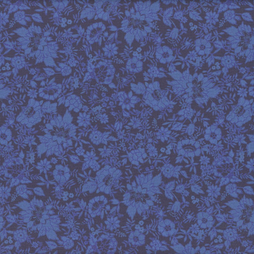 Windham Fabrics China Blue Whistler Studios Midnight Blue Flower Bed