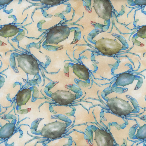 Windham Fabrics Ocean Life Leslie Trimbach for Whistler Studios Sand Cream Crab Consortium